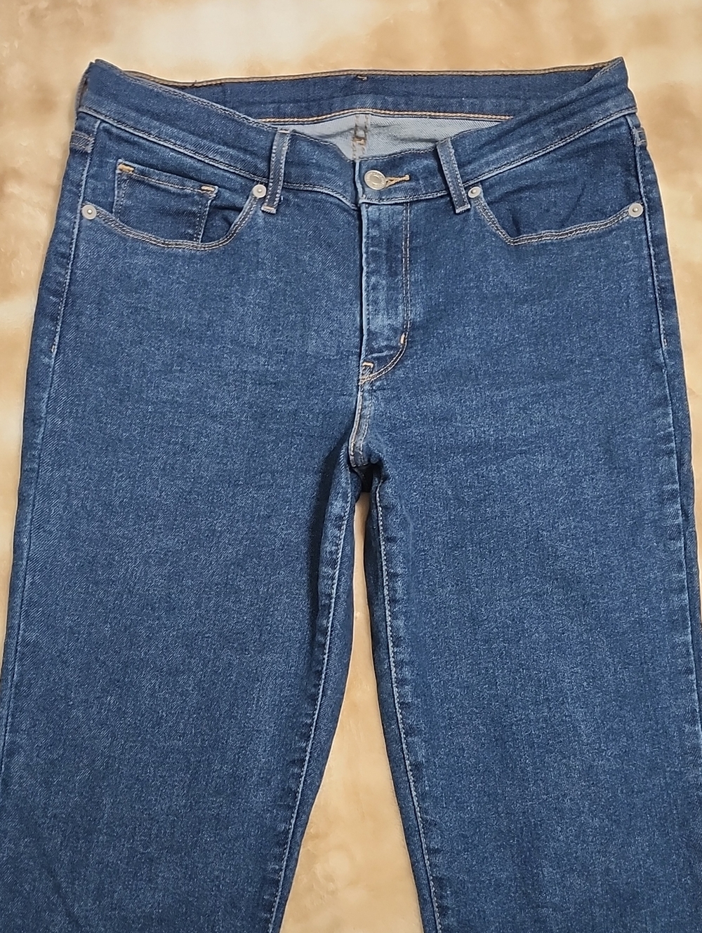 Levi's Mid-Rise Denim Blue Jeans Size W 29 L 32 Straight Leg - Picture 3 of 5